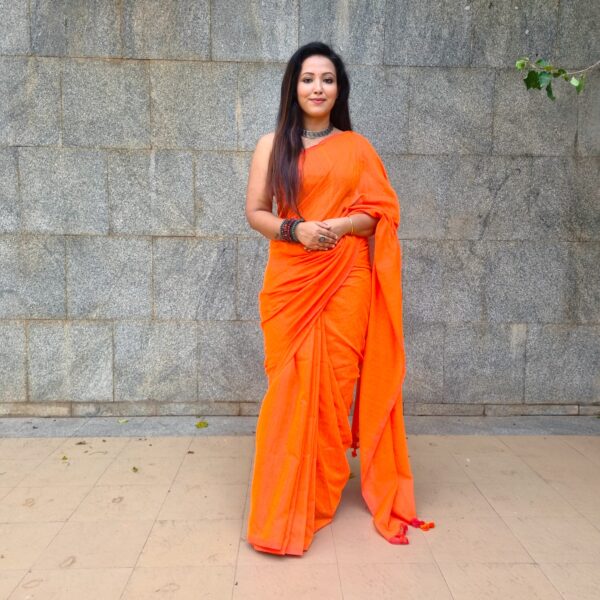 Khadi cotton handloom saree - Image 3