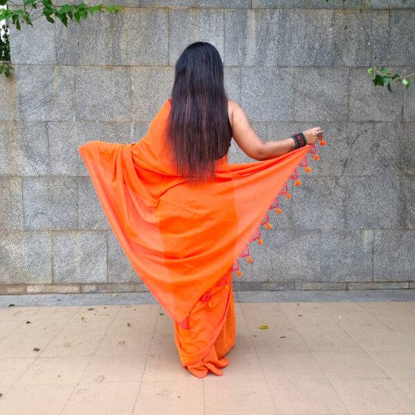 Khadi cotton handloom saree - Image 4